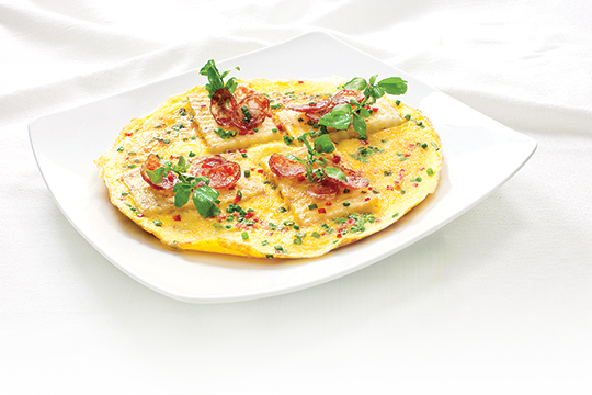 Bánh đúc chiên áp chảo trứng