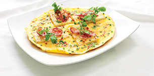 Bánh đúc chiên áp chảo trứng