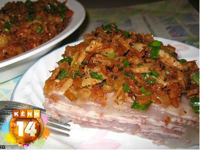 Bánh đúc khoai môn nhân mặn