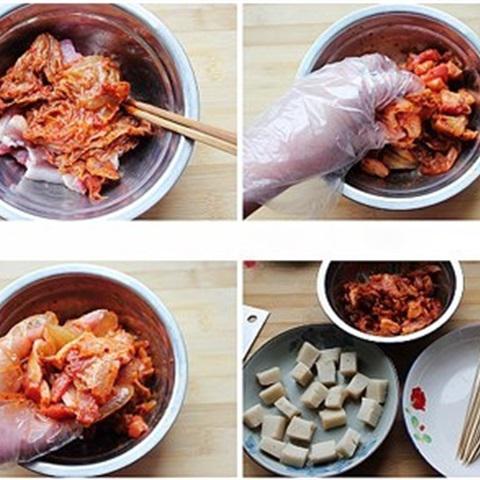 Cách làm bánh gạo cay kim chi