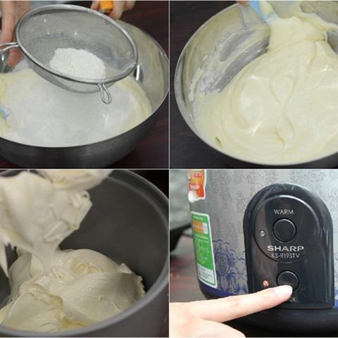 Cách làm bánh gato bằng nồi cơm điện