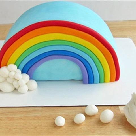 Cách làm bánh gato cầu vồng