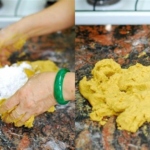 Cách làm bánh gối khoai lang nhân rau củ