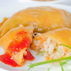 Cách làm bánh gối khoai lang nhân rau củ