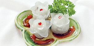 Bánh há cảo hoa hồng