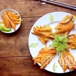 Cách làm bánh khoai chiên bí đỏ