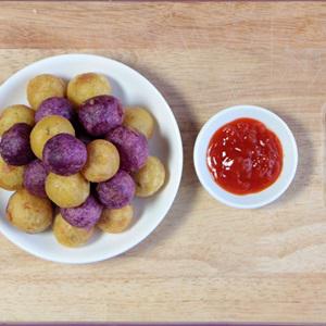 Cách làm bánh khoai lang tím bọc phô mai chiên