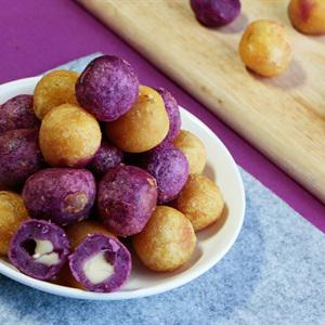Cách làm bánh khoai lang tím bọc phô mai chiên