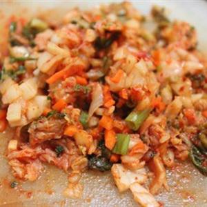 Cách làm bánh kim chi chiên