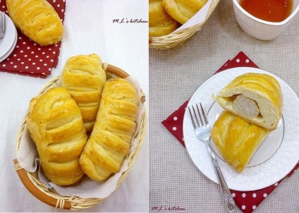 Bánh mì bơ mềm nhân phô-mai và gà