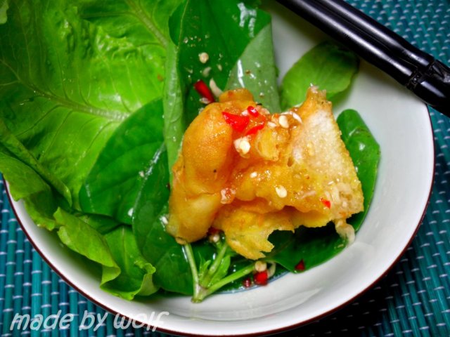 Bánh mì chiên khoai và tôm