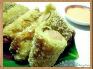 Bánh mì chiên nhân xúc xích