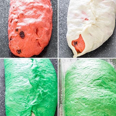 Cách làm bánh mì hình dưa hấu