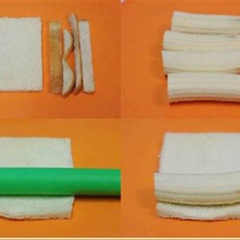 Cách làm món bánh mì sandwich cuộn chuối chiên