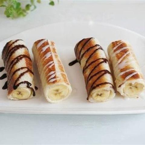 Cách làm món bánh mì sandwich cuộn chuối chiên