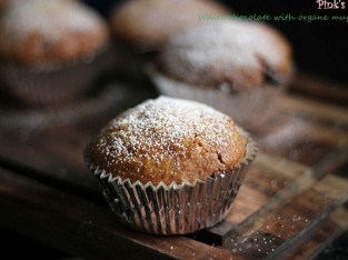Bánh muffin chocolate trắng với cam
