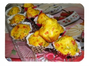 Bánh muffins mặn 3 màu