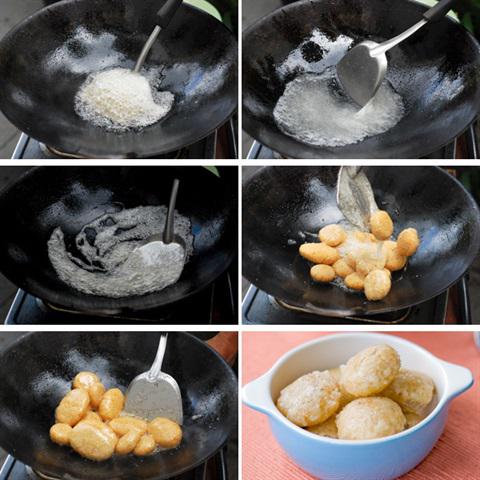 Cách làm bánh nếp bọc đường