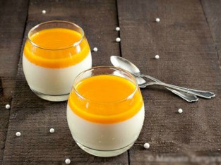 Bánh panna cotta mật ong, chanh leo