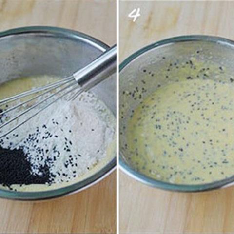 Cách làm bánh quế mè đen