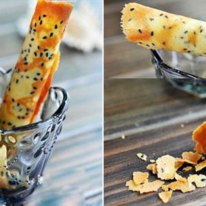 Cách làm bánh quế mè đen