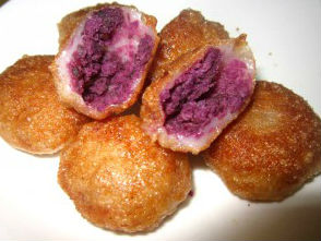 Bánh rán nhân khoai tím