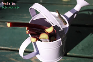 Bánh rhubarb, táo và dâu crumble