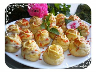 Bánh su nhân jambon