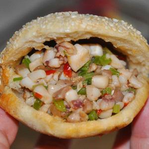 Cách làm bánh tiêu kẹp thịt