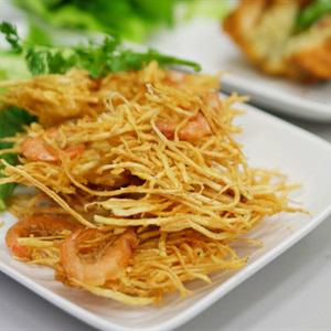 Cách làm bánh tôm chiên giòn