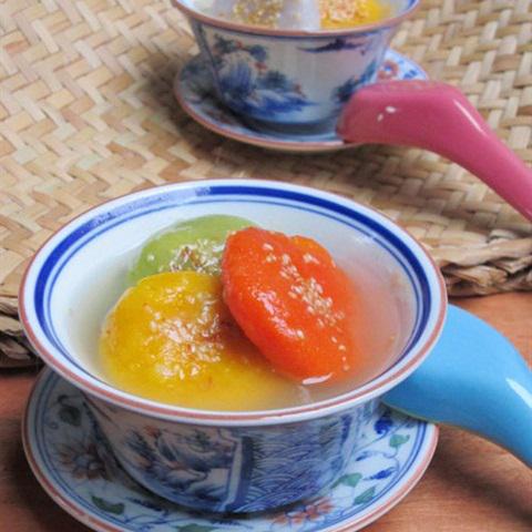 Cách làm bánh trôi bánh chay ngũ sắc