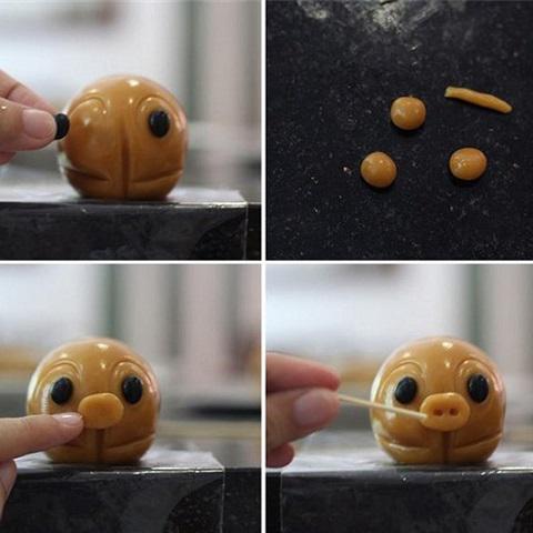 Cách làm bánh trung thu hình chú heo