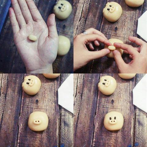 Cách làm bánh trung thu nướng hình heo