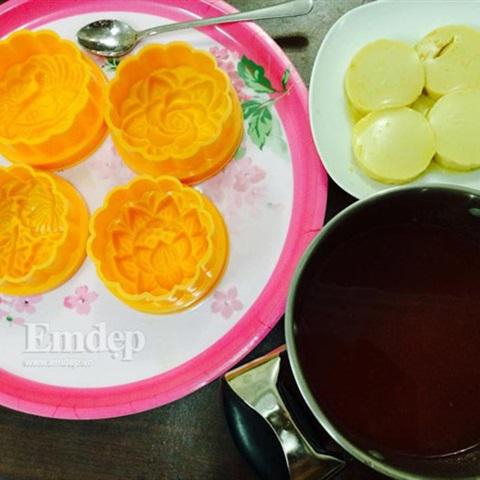 Cách làm bánh trung thu rau câu vị dâu tây