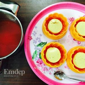 Cách làm bánh trung thu rau câu vị dâu tây