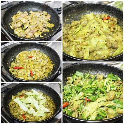 Cách làm bao tử cá basao xào nghệ