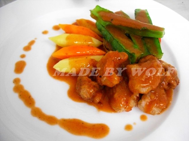 Bao tử cá sốt nấm