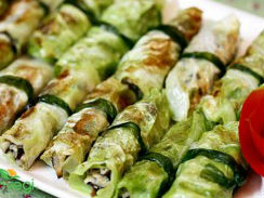 Bắp cải cuộn nấm thịt