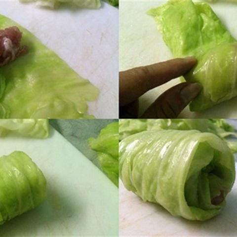 Cách làm bắp cải cuộn thịt sốt cà