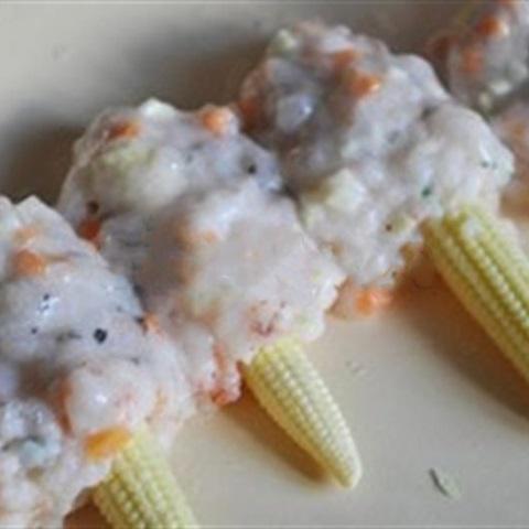 Cách làm bắp non cuộn tôm nướng