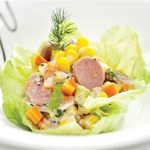 Cách làm bắp vàng trộn xúc xích