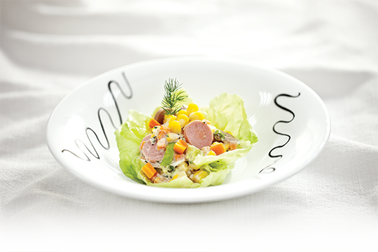 Bắp vàng trộn xúc xích