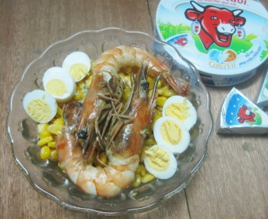 Bắp xào phô-mai tôm trứng