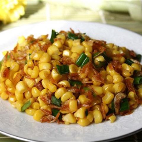 Cách làm bắp xào tép bơ