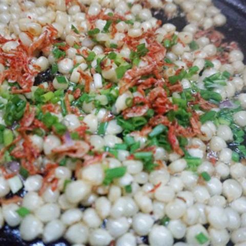 Cách làm bắp xào tép hành