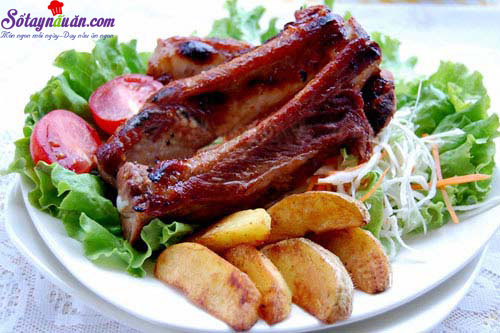 Bẹ sườn nướng mật ong thơm nức mũi