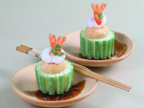 Bí đao nhồi tôm hấp