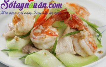 Bí đao xào tôm thịt