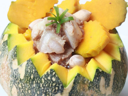 Bí đỏ hầm đậu phộng