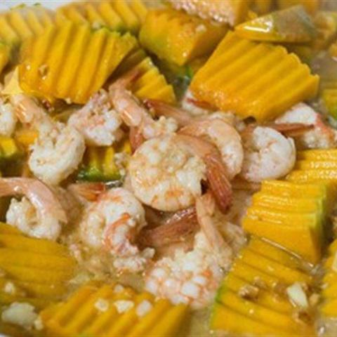 Cách làm bí đỏ xào tôm